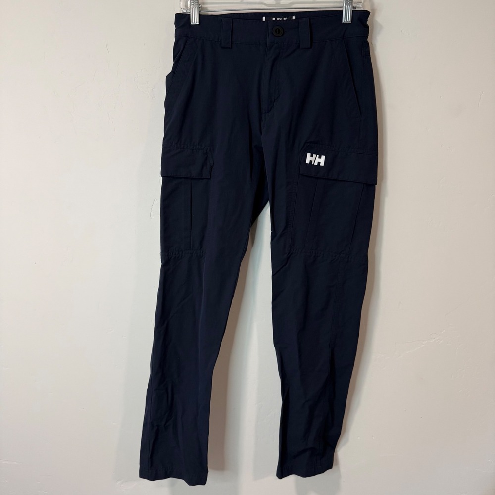Helly Hansen Mens Quick Dry Cargo Pants 28 Navy Blue QD Hiking Sailing 33996